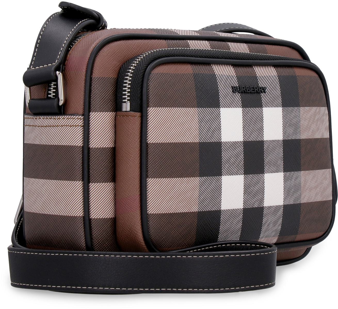 BURBERRY MESSENGER BAG WITH CHECK MOTIF - 3