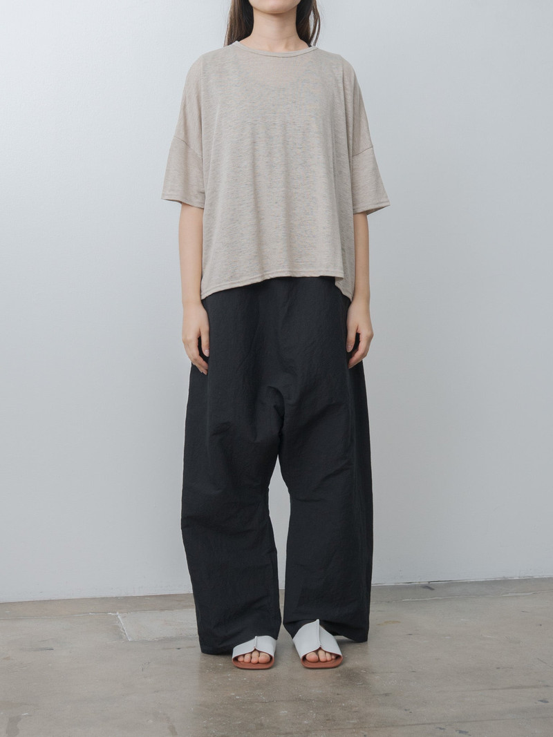 ICHI Antiquités Linen Short Sleeve Pullover - Natural outlook