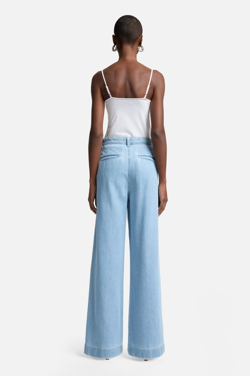 Weightless Pleated Denim Trouser in Hana 5