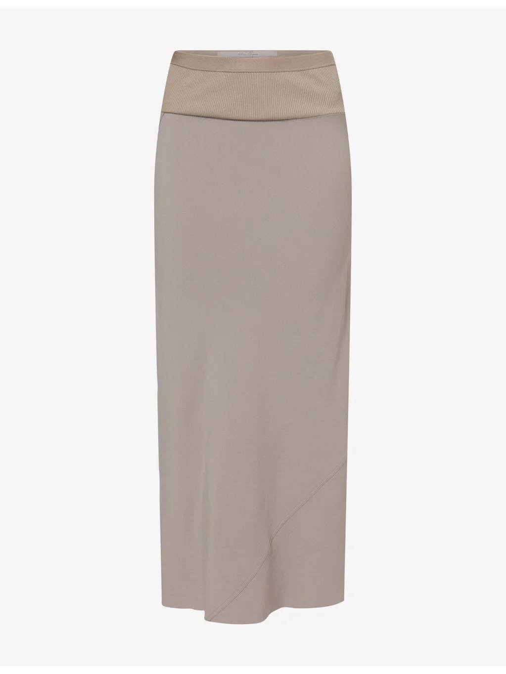 Bias Calf-Length Crepe Midi Skirt - 1