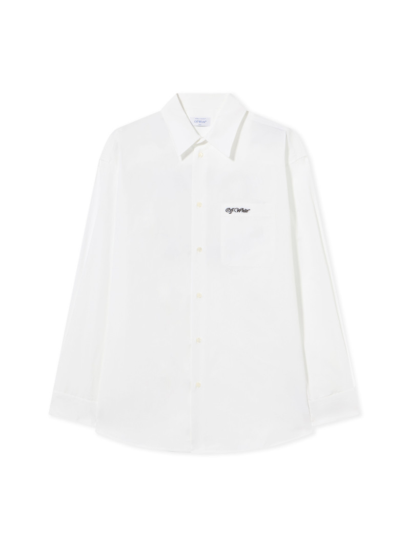 Off-White White Popeline Oversized Shirt outlook
