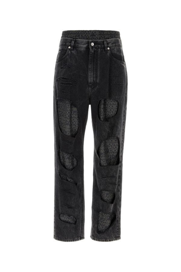 Dolce & Gabbana Man Dark Grey Denim Jeans - 1