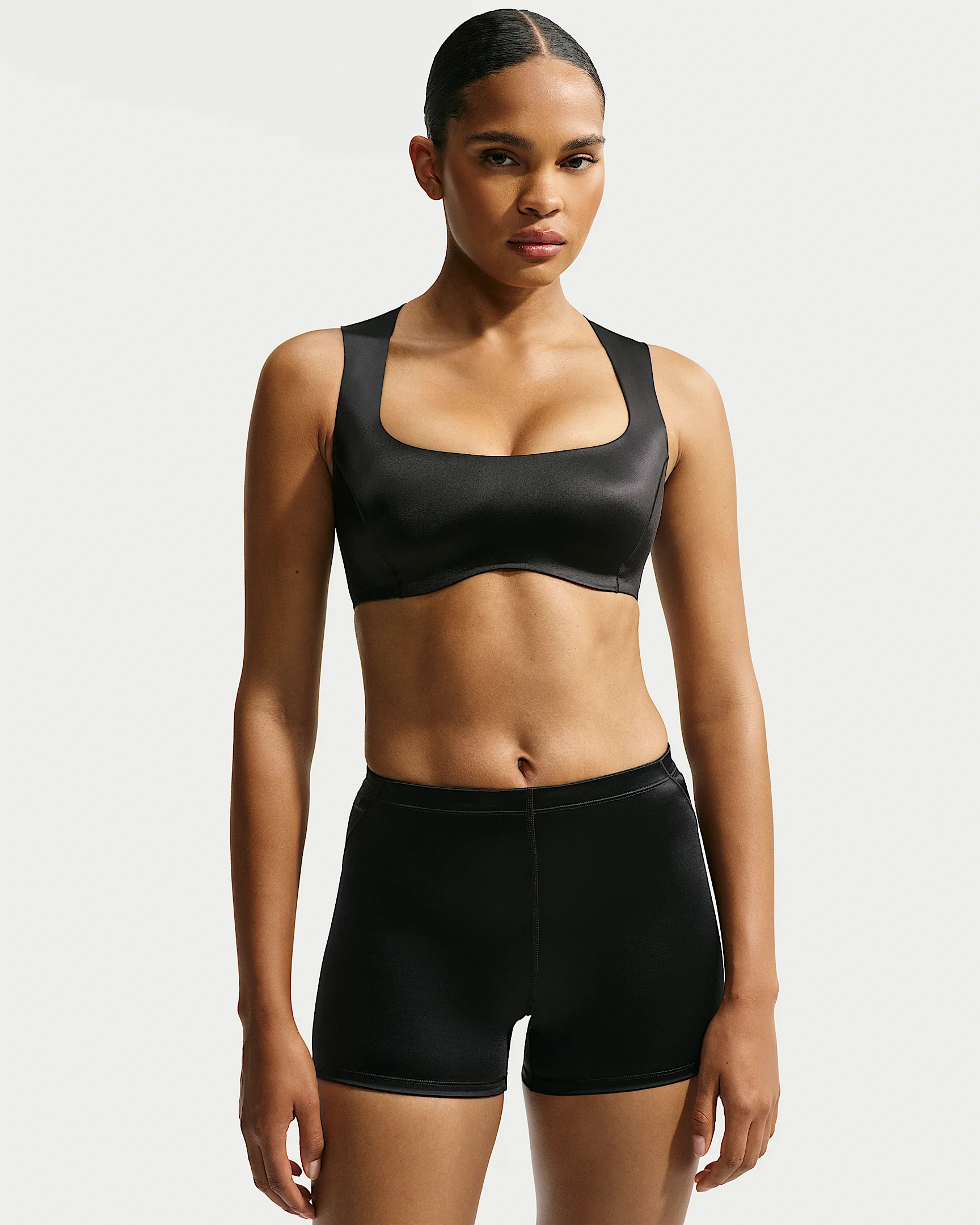 NikeSKIMS Satin Shine Women's Open-Scoop Bra - 1