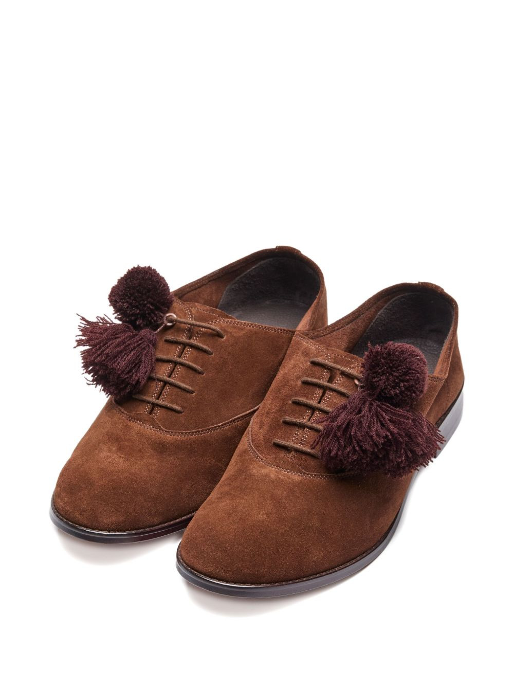 pompom-embellished loafers - 2