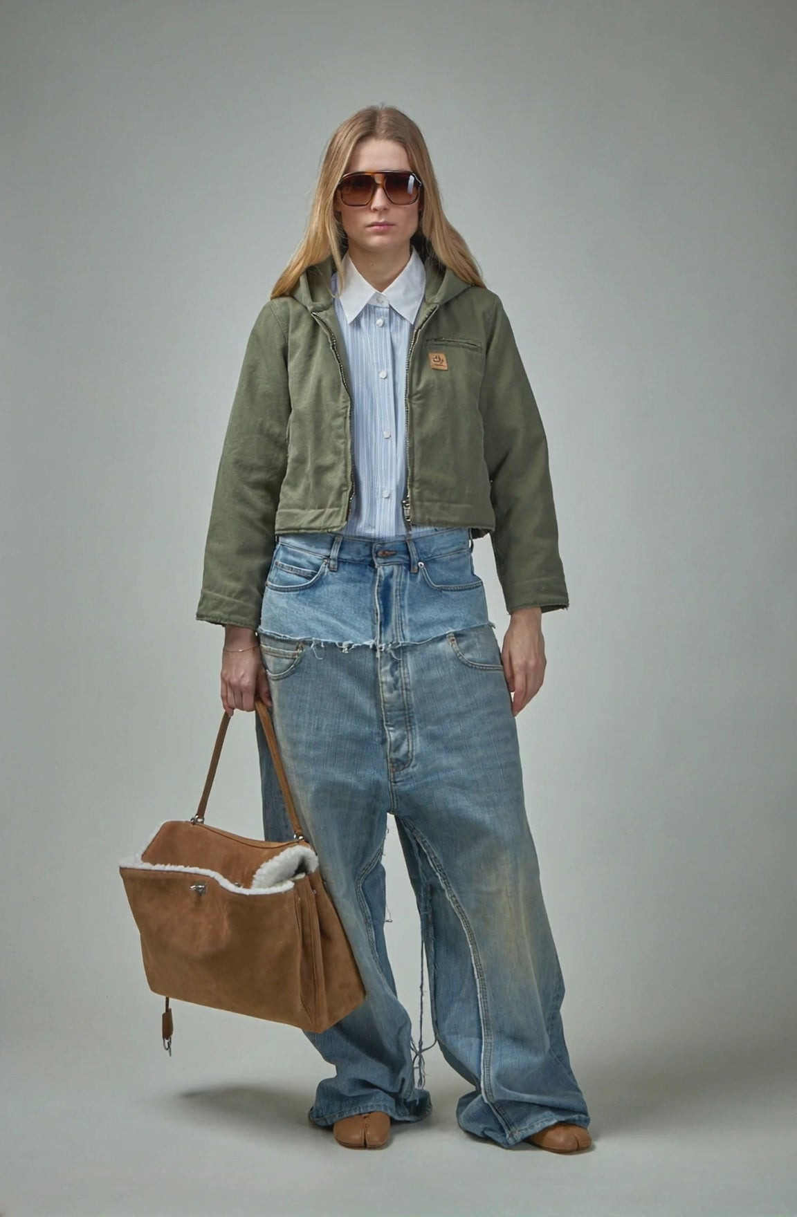 Shrunk Hooded Workwear Parka - 7