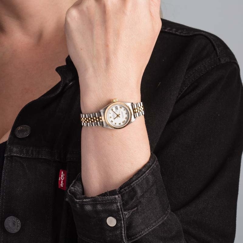 Used Rolex Datejust 79173 White Roman Dial - 5