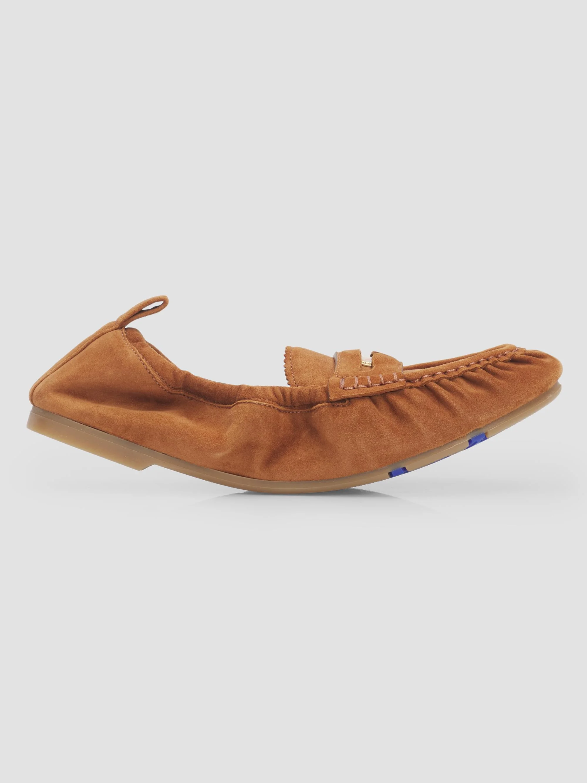Women's Fawn Suede Penny Loafers - Cognac - 1
