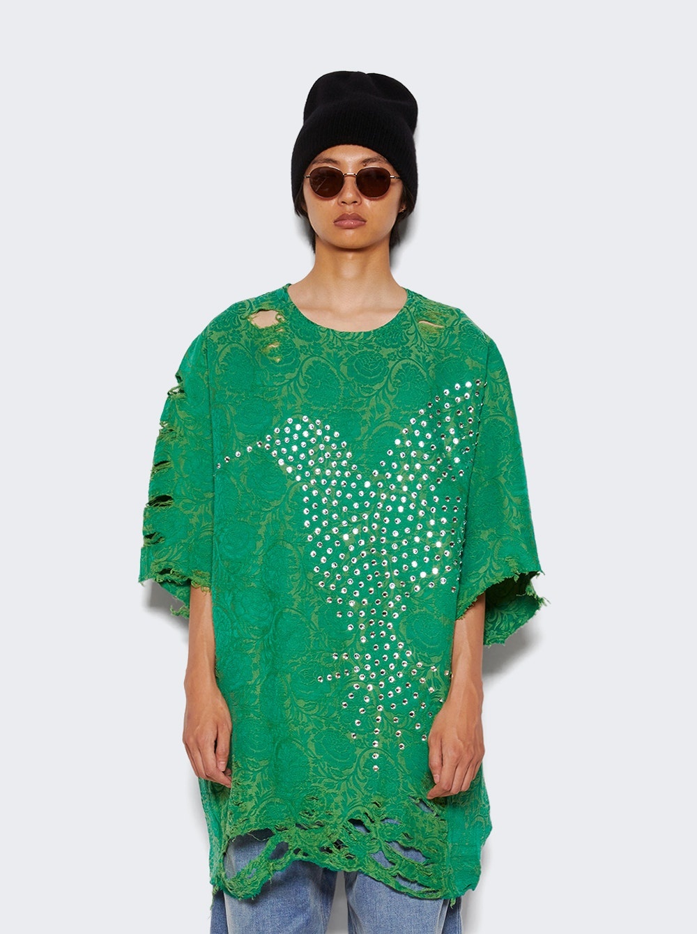 Embellished Tee Green - 3
