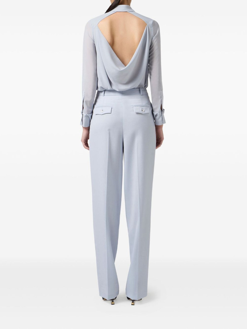 ELISABETTA FRANCHI button-front backless shirt outlook