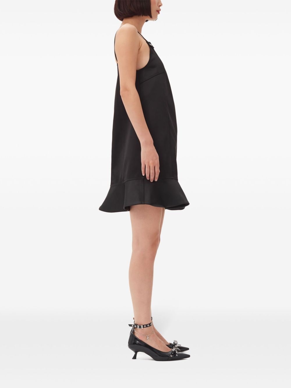 duchesse-satin mini dress - 3