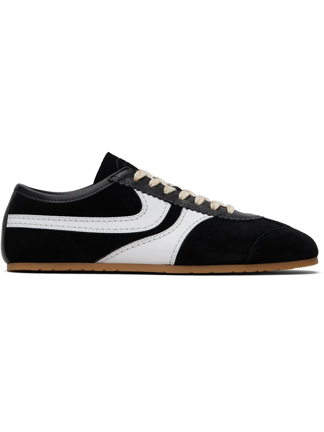 Black & White Suede Sneakers - 1