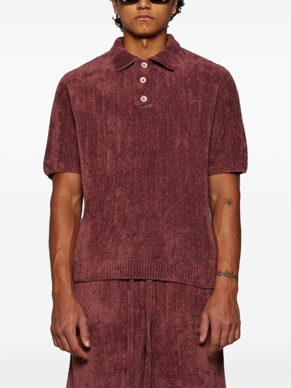 chenille polo shirt - 3