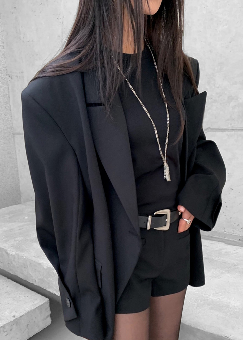 Pia Boxy Blazer - Black 10