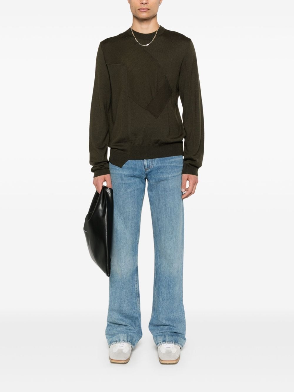 panelled sweater - 2