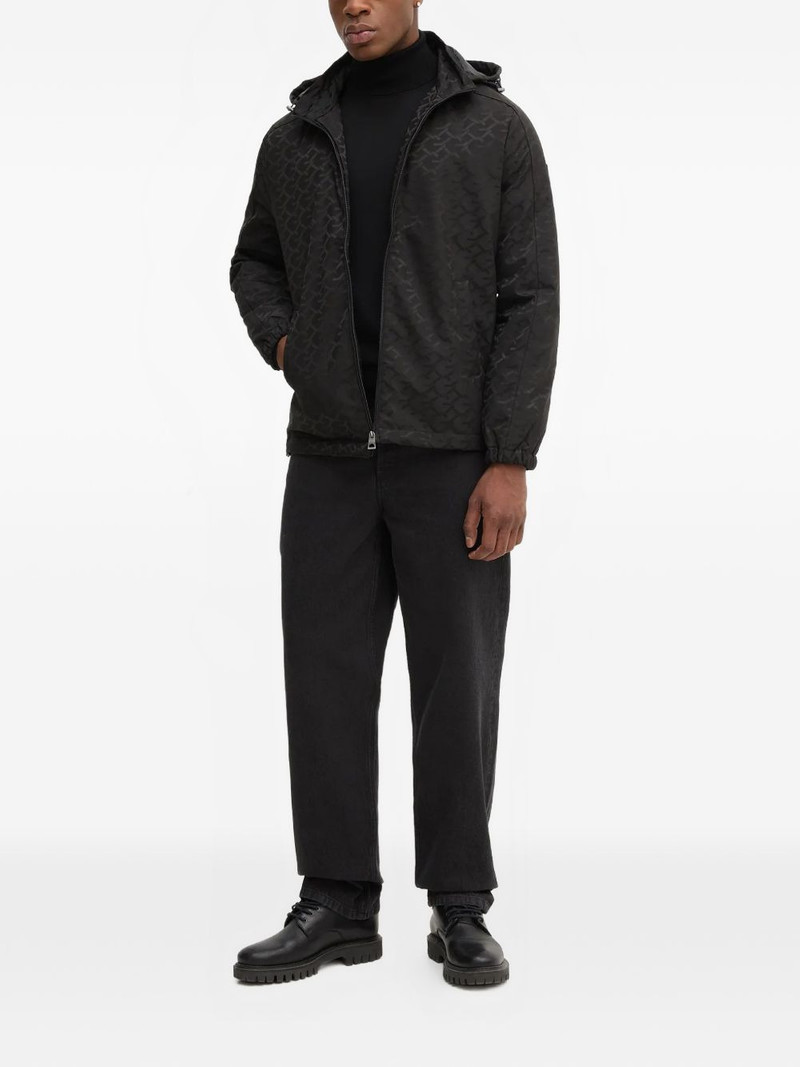 GUESS USA monogram-pattern hooded jacket outlook