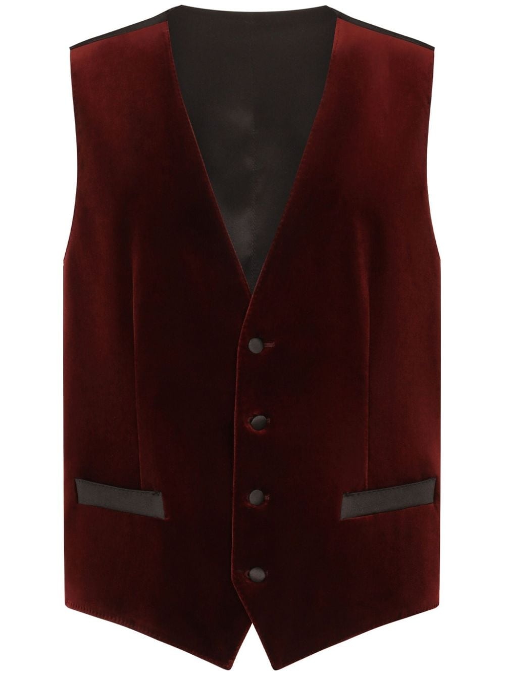 buttoned sleeveless jacket - 1