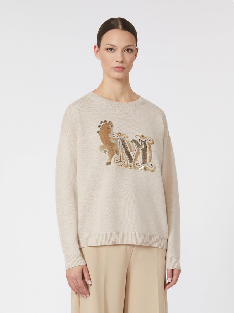 TERRA Oversized wool and cashmere sweater - ALBINO 3