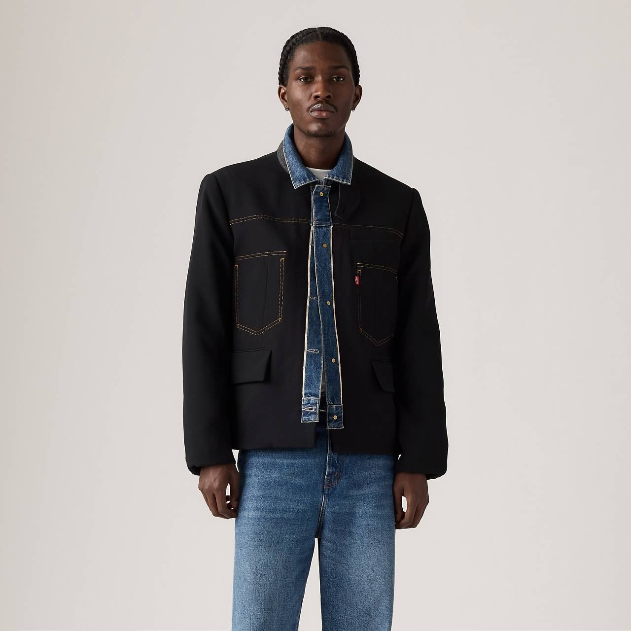 LEVI’S® X SACAI MEN’S DENIM X METELASSE TWILL REVERSIBLE BLOUSON - 2