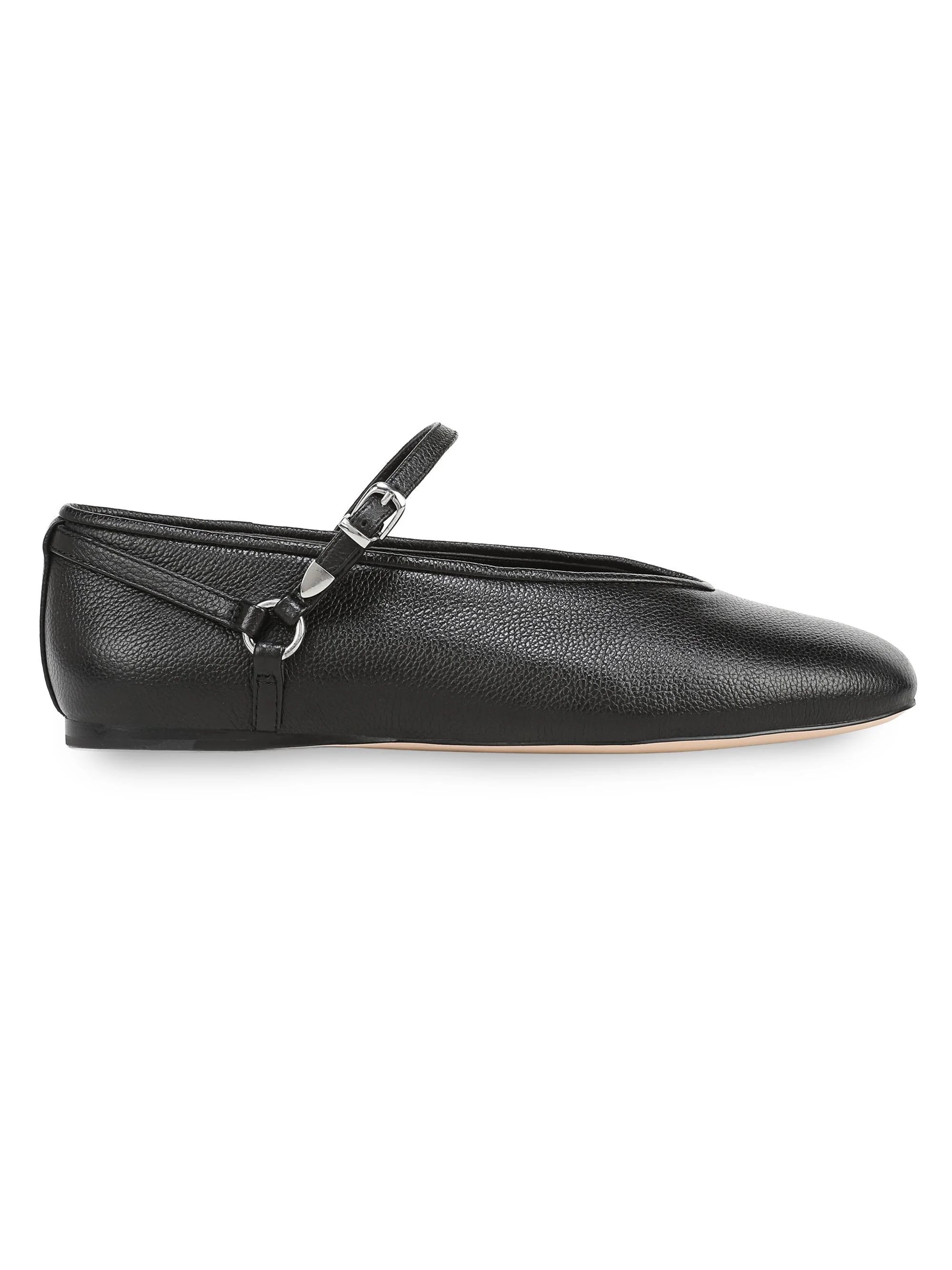 Women's Max Leather Ballet Flats - Black - 1