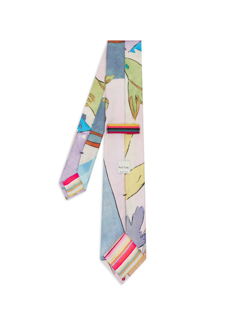 Paul Smith River Collage-print tie outlook