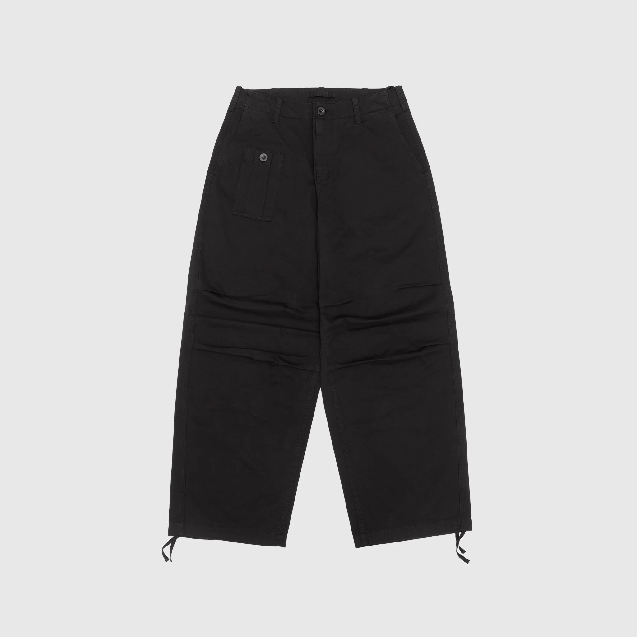 GARMENT DYED COTTON GABARDINE TROUSERS - 1