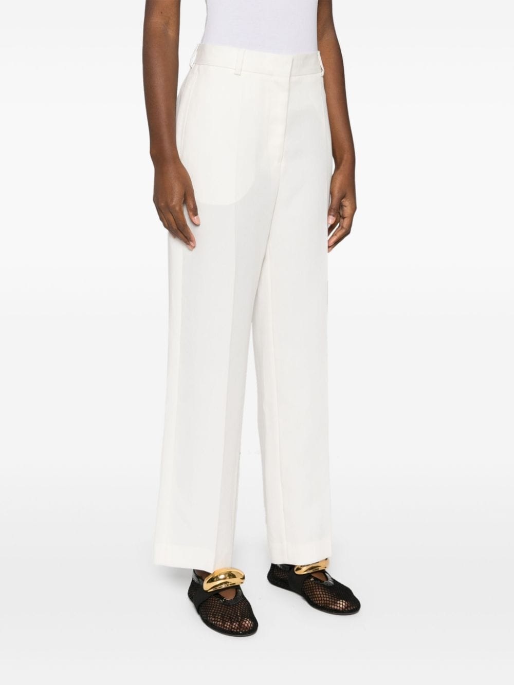 straight-leg croppedtrousers - 3