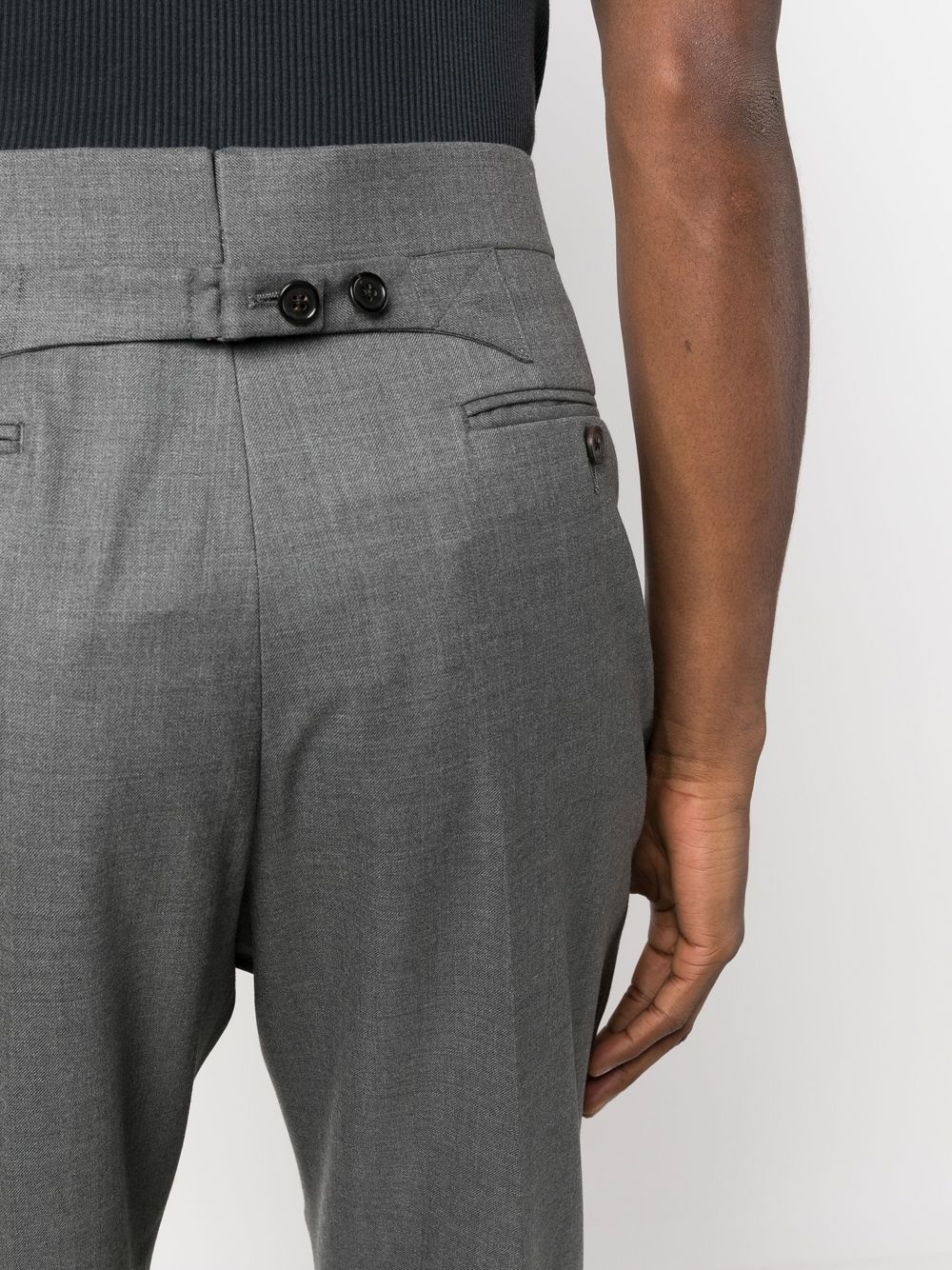 backstrap cropped tailored trousers - 6