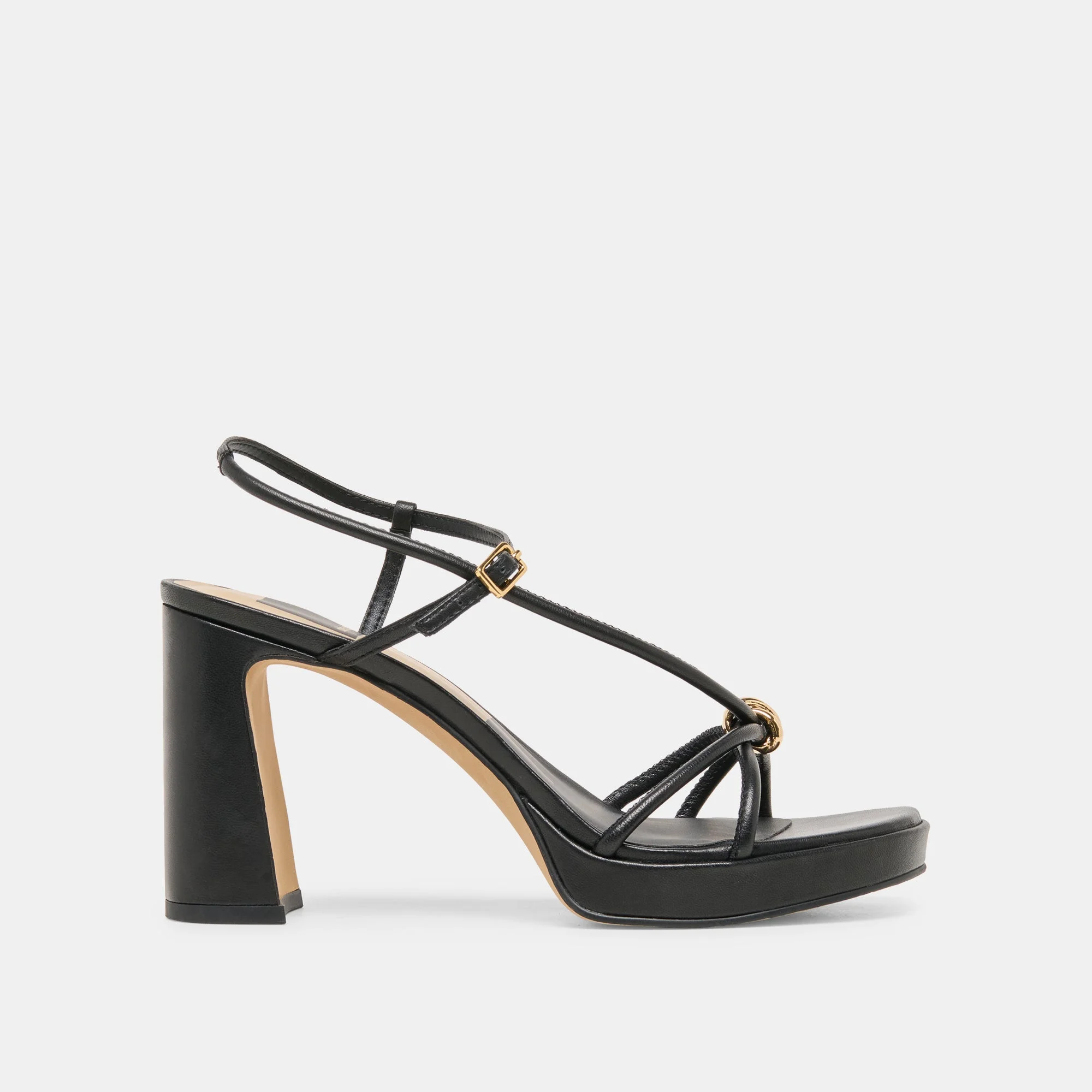 ODETE HEELS BLACK LEATHER - 1