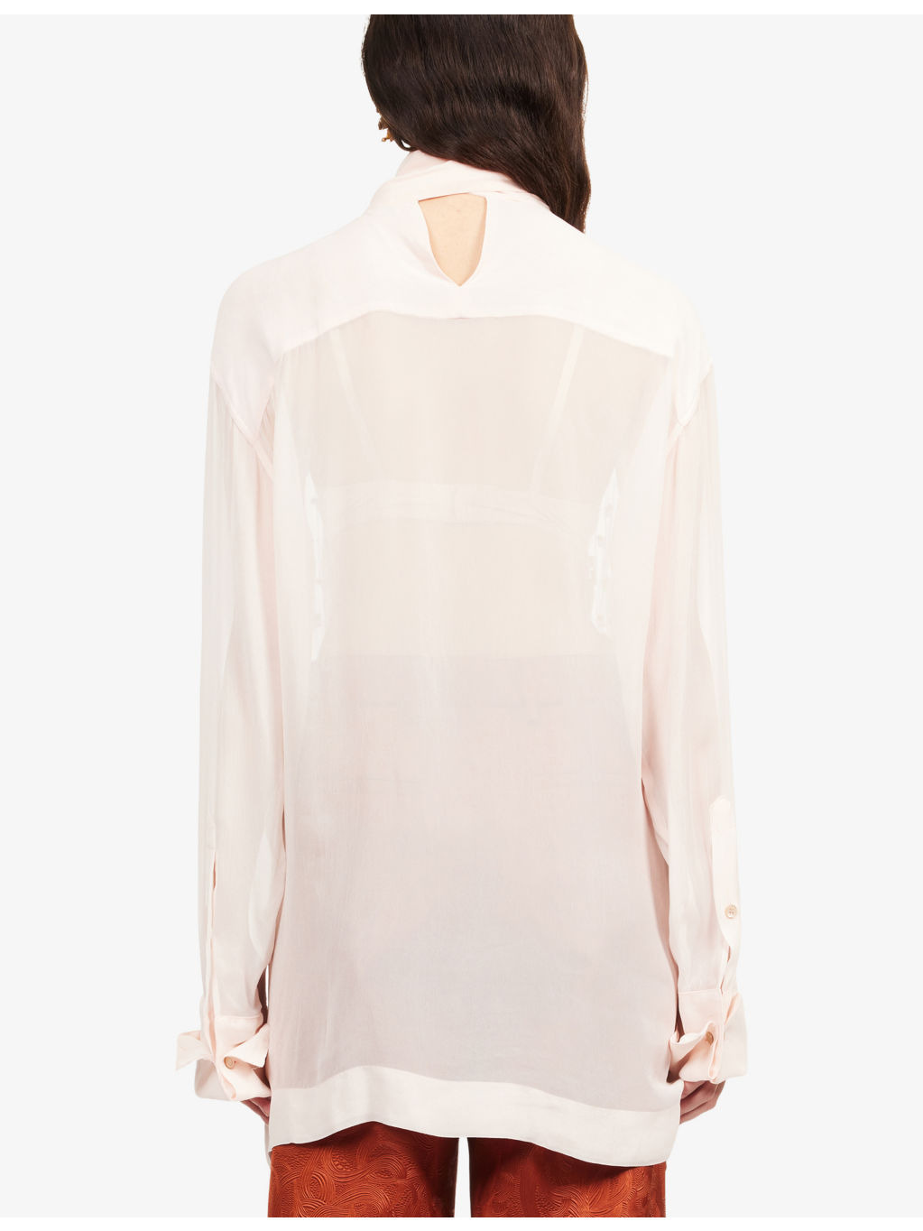 Chads Embellished Sheer Woven Shirt - 4