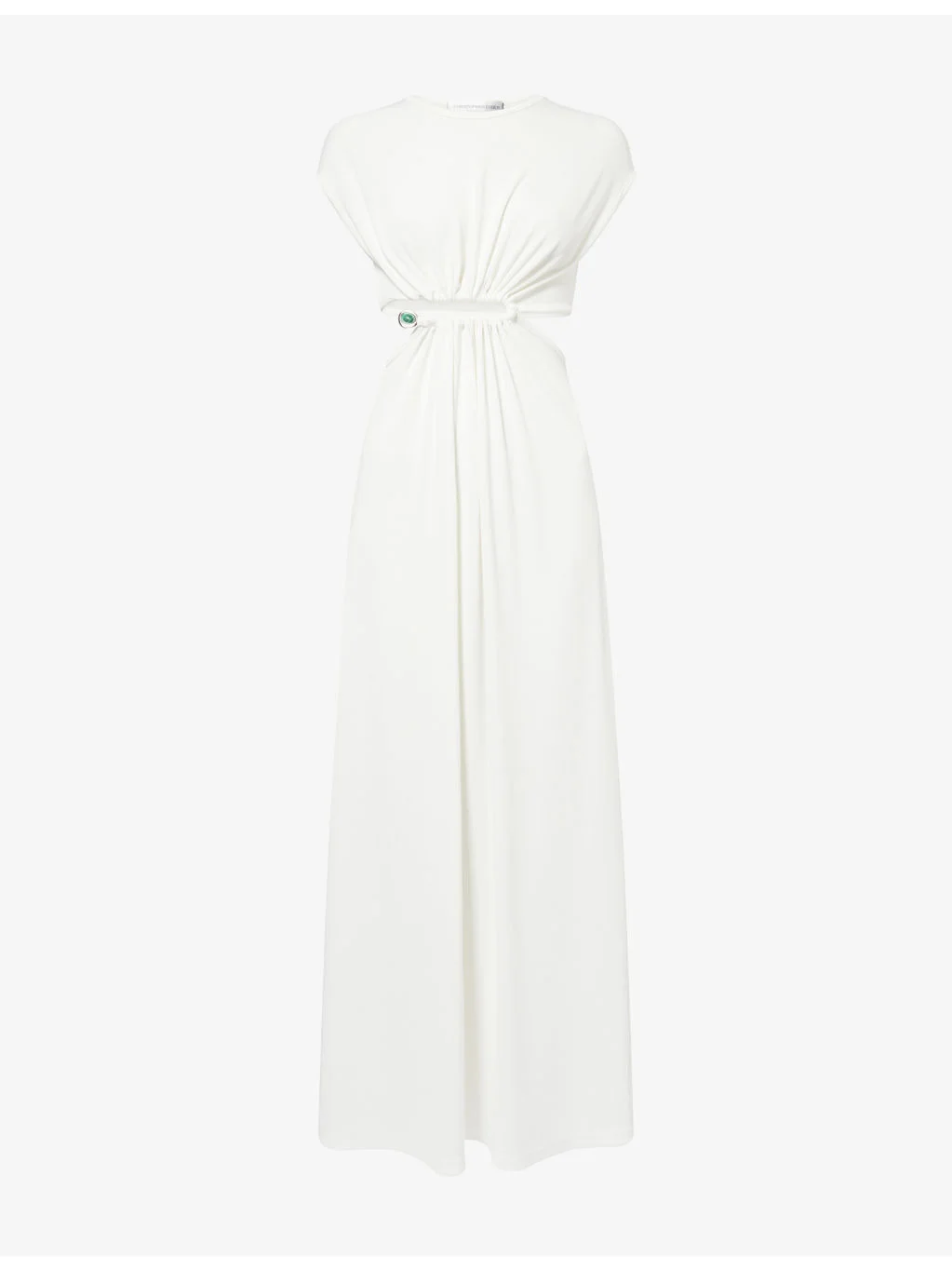 Droplet Crystal Clasp Stretch-Jersey Maxi Dress - 1