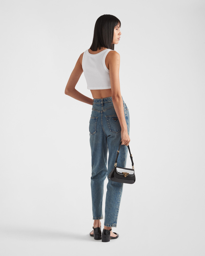 Embroidered ribbed knit jersey top 5
