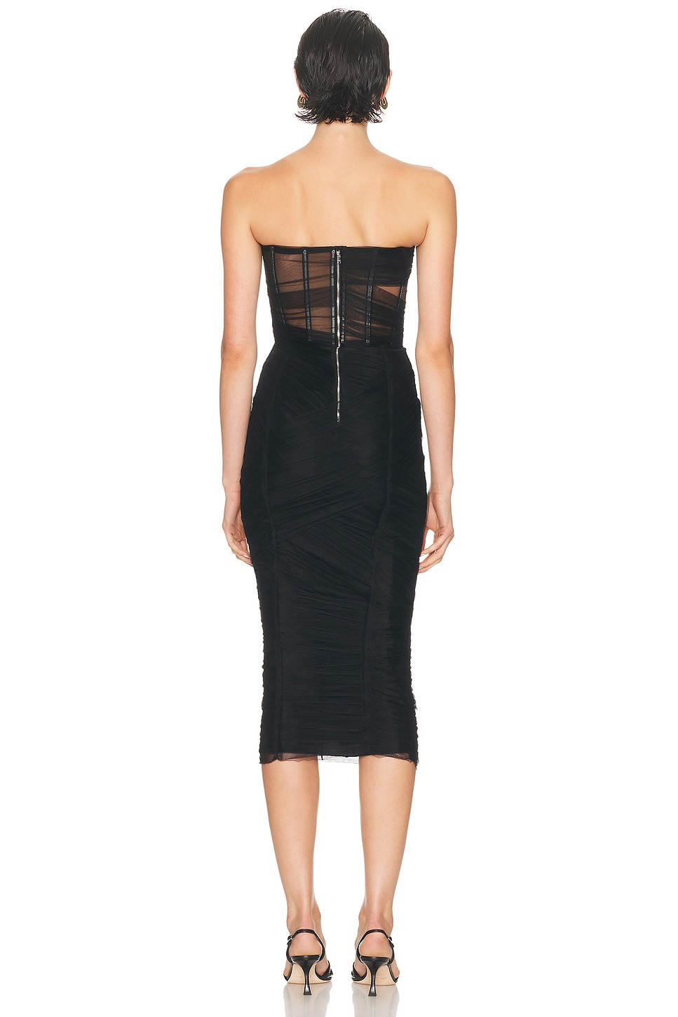 Strapless Midi Dress - 4