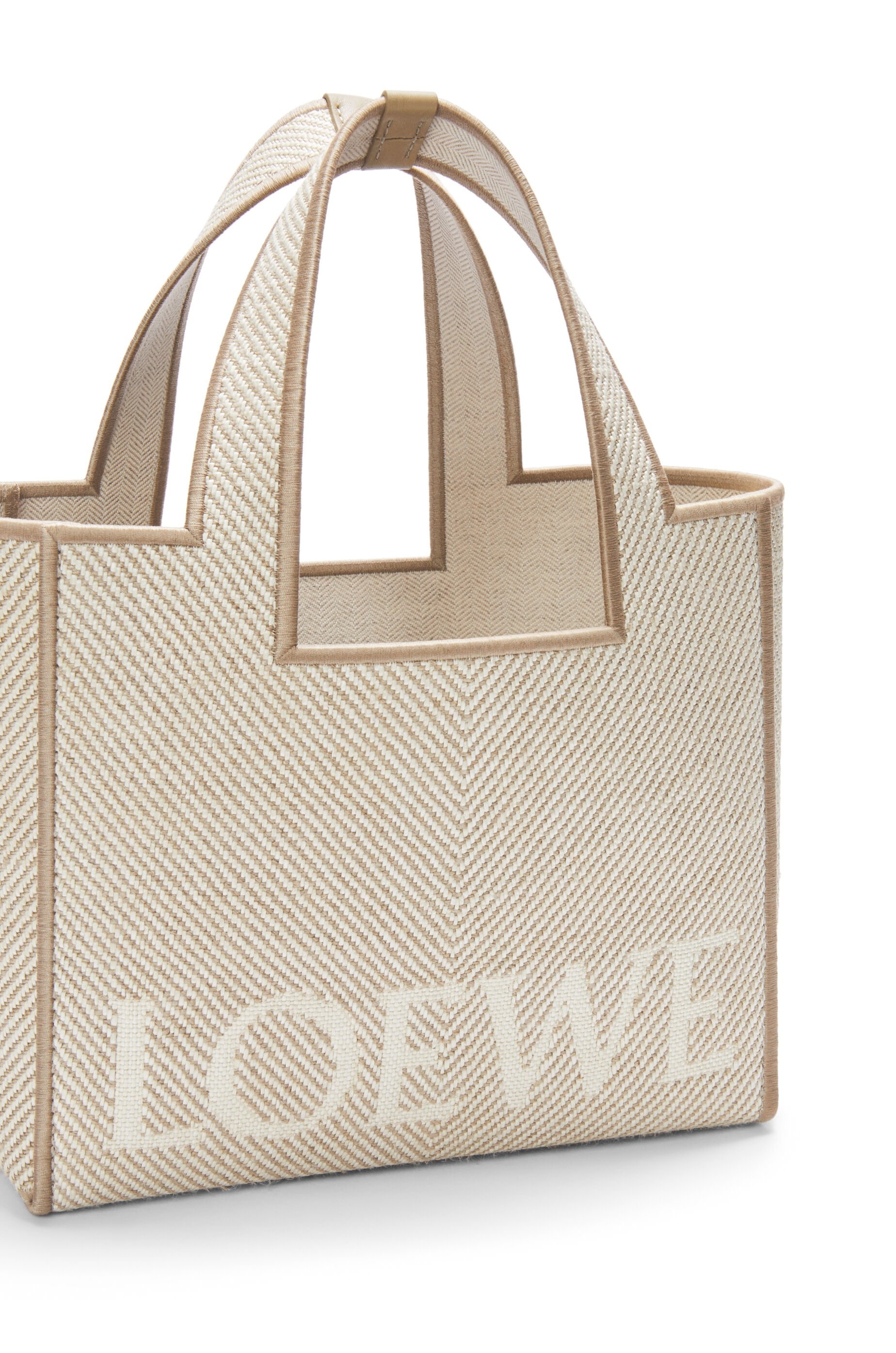 Small LOEWE Font tote in jacquard canvas - 7