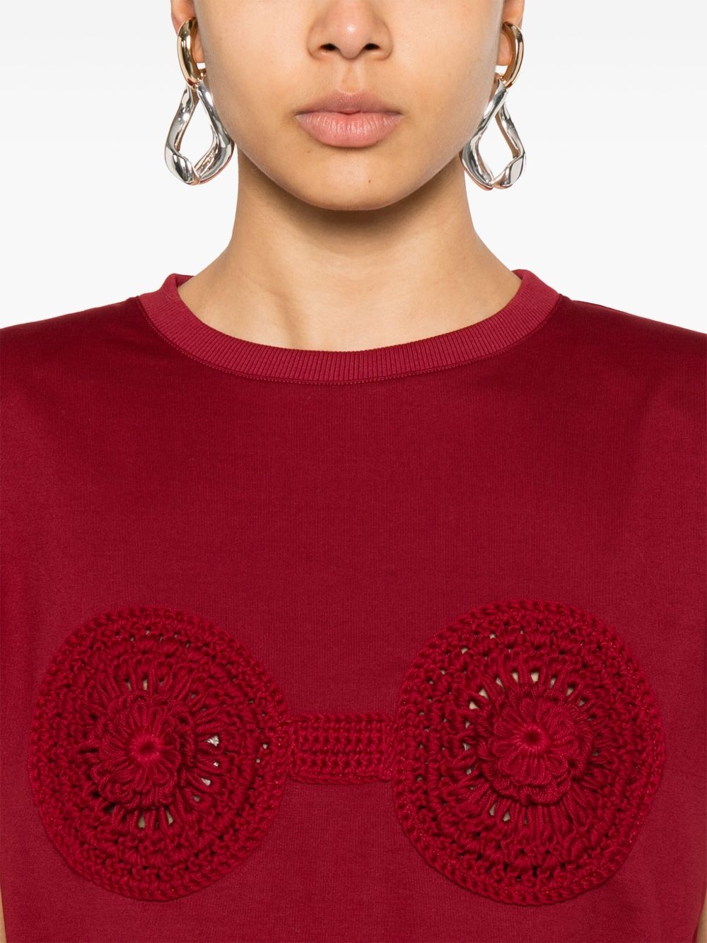 crochet-bra T-shirt - 5