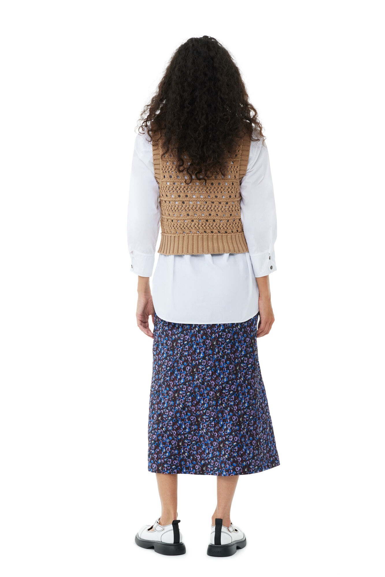 BROWN COTTON ROPE SHORT VEST - 5