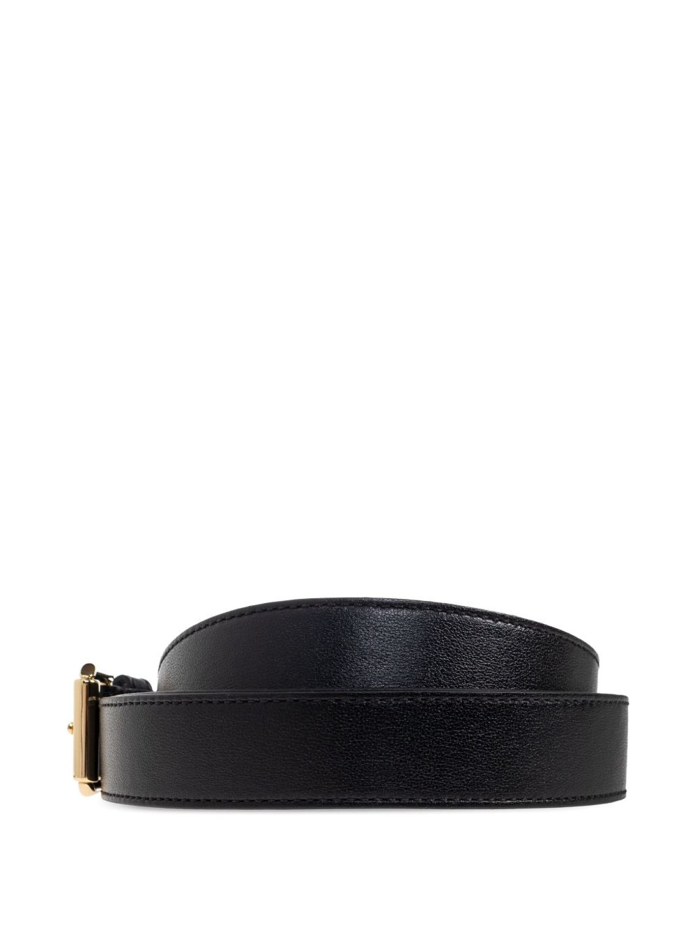 gold-buckle leather belt - 2