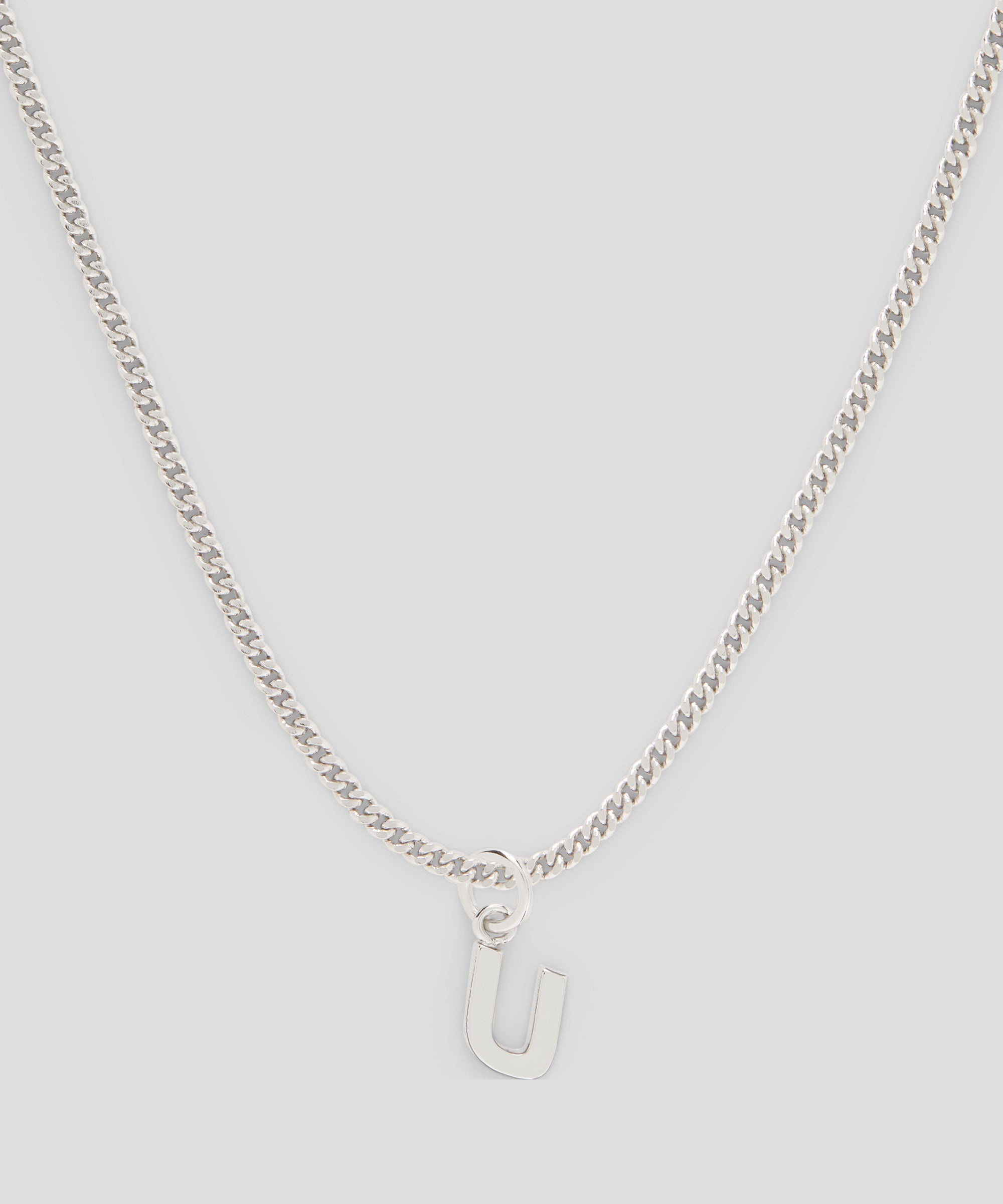 Brass letter U charm - 2