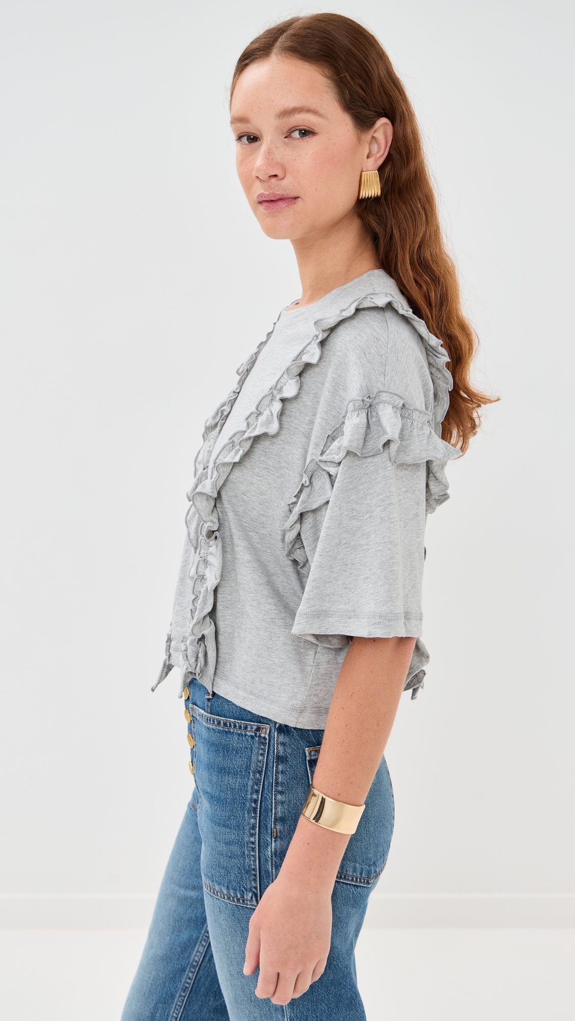 Sydney Short Sleeve Ruffle Tee - 3