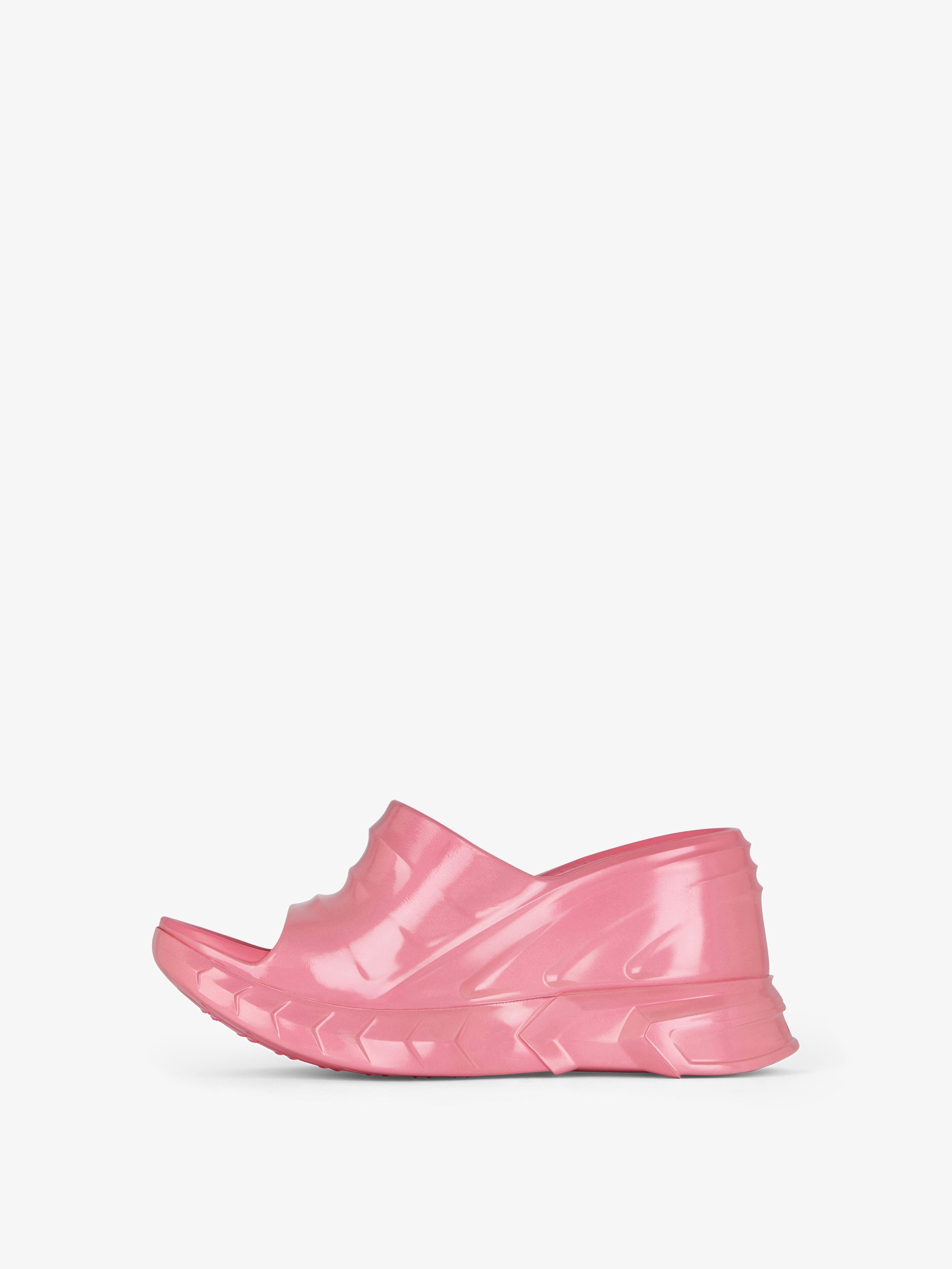 MARSHMALLOW WEDGE SANDALS IN IRIDESCENT RUBBER - 4