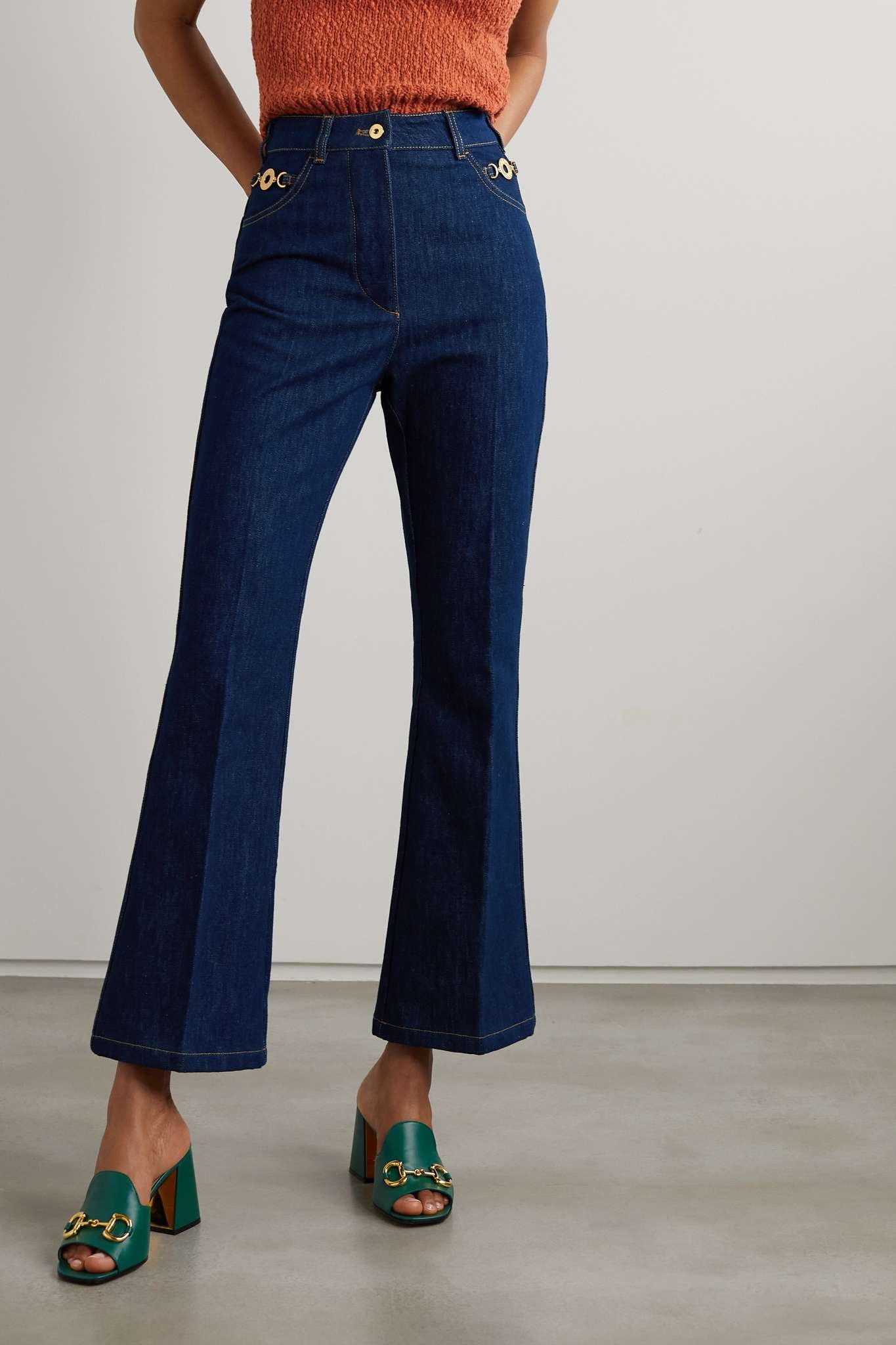 Cropped high-rise straight-leg jeans - 3
