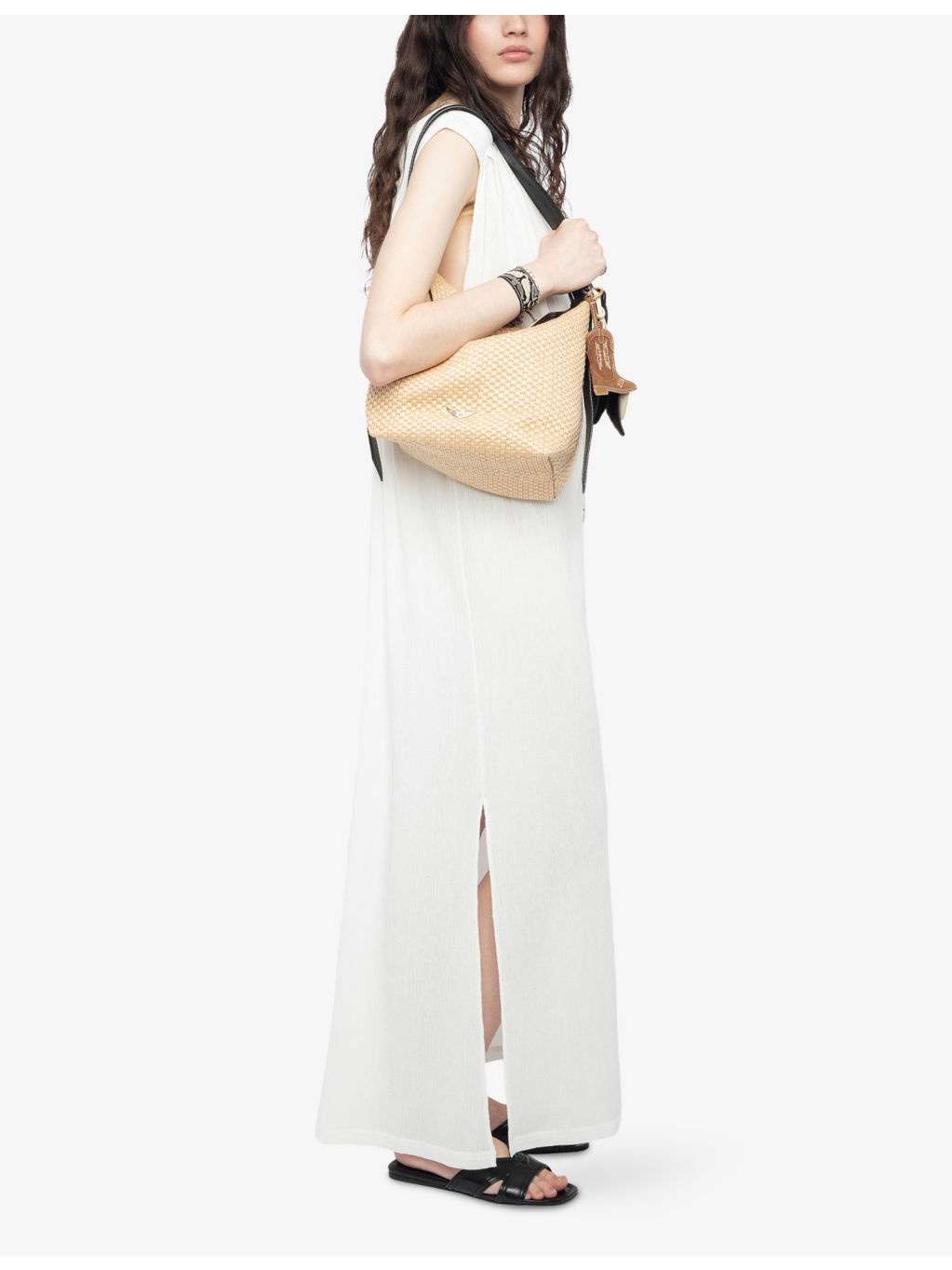 Rimati V-Neck Sleeveless Cotton Maxi Dress - 3