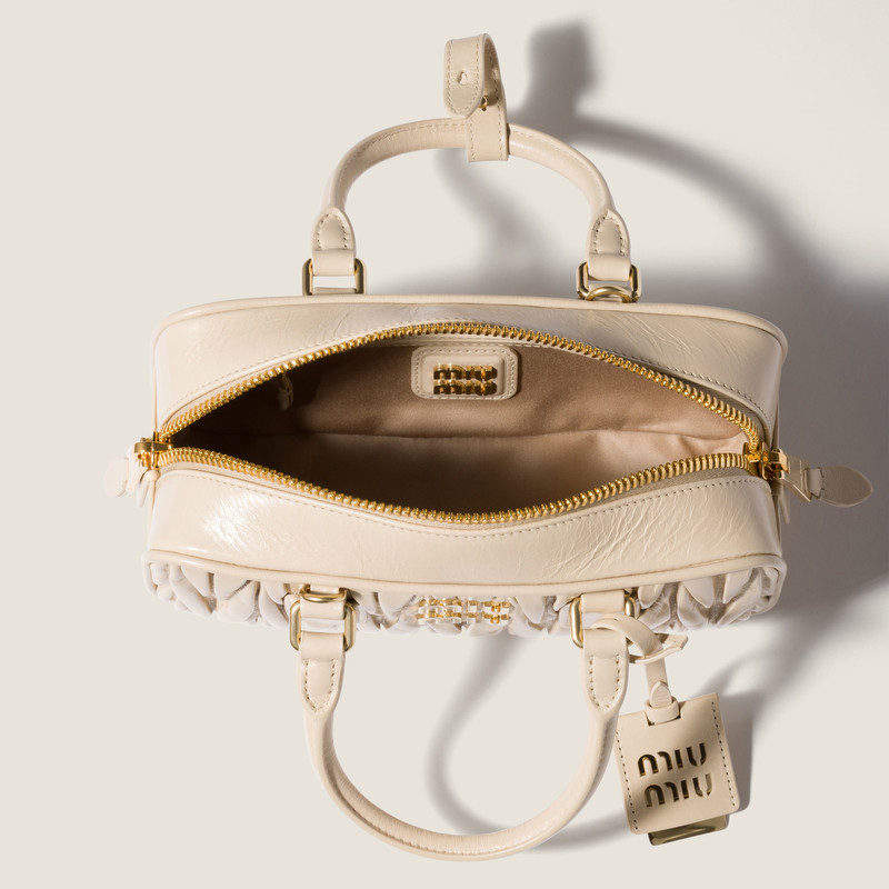 Arcadie shiny matelassé leather bag 4