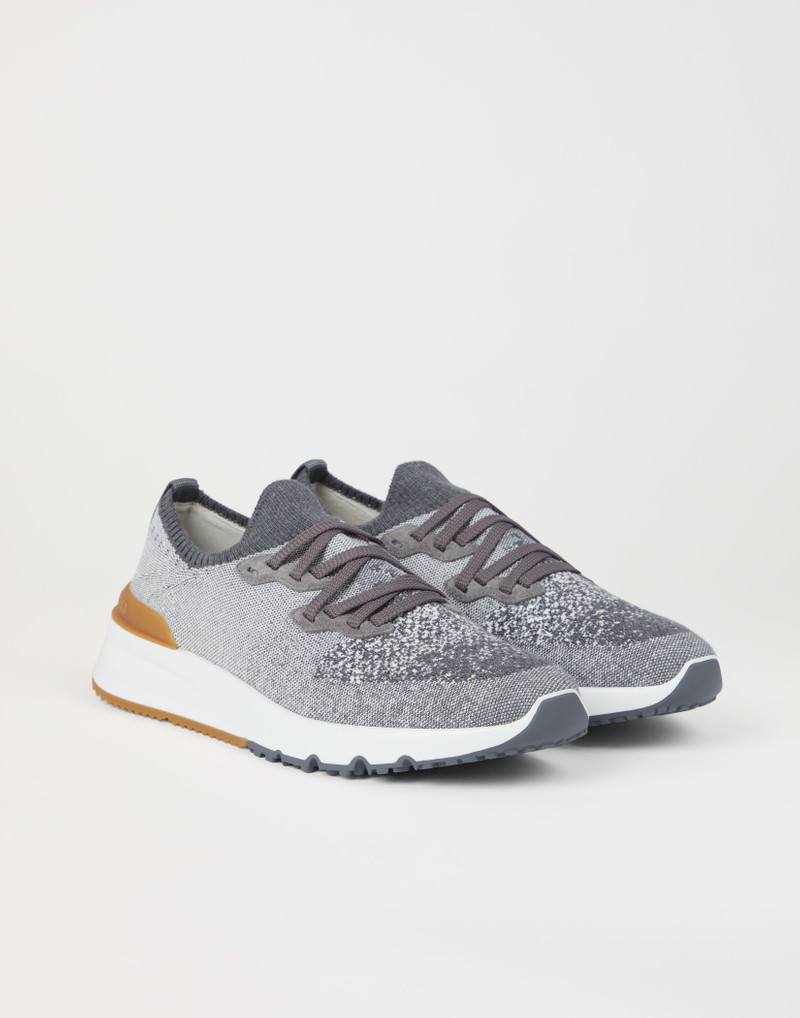 Cotton chiné knit runners - 1