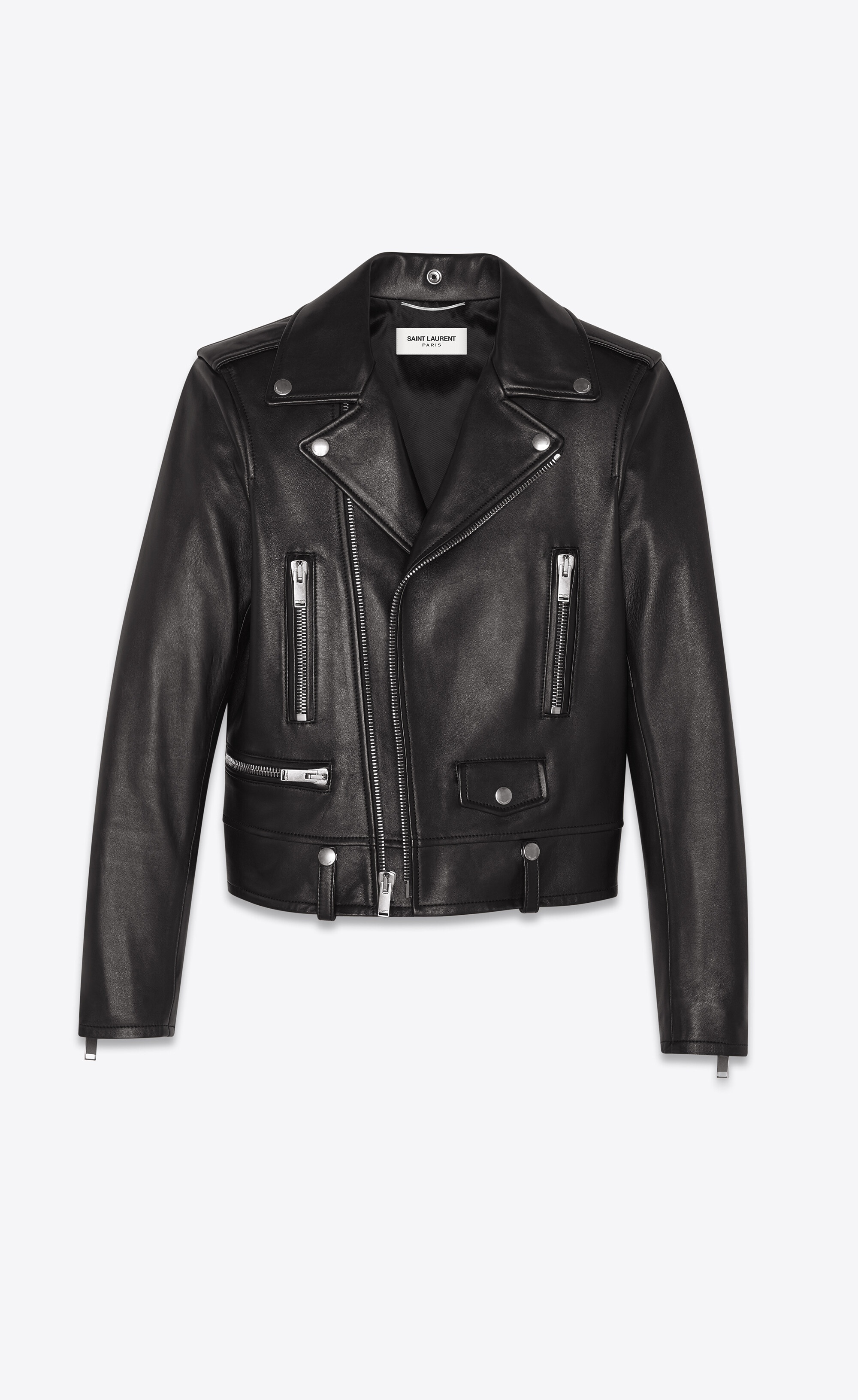 motorcycle jacket in plunged lambskin - 1