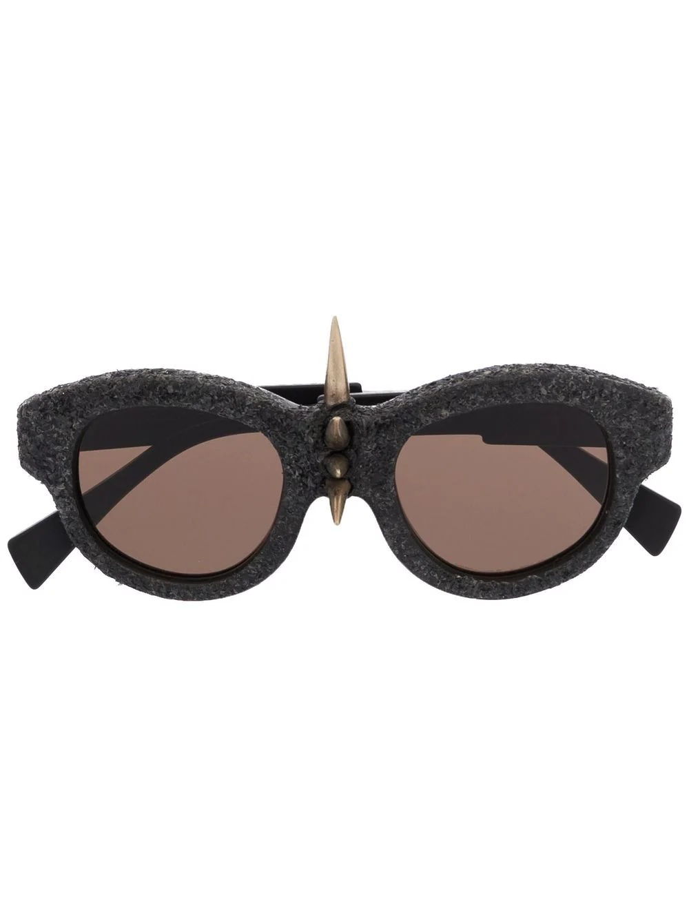 spike-detail round-frame sunglasses - 1