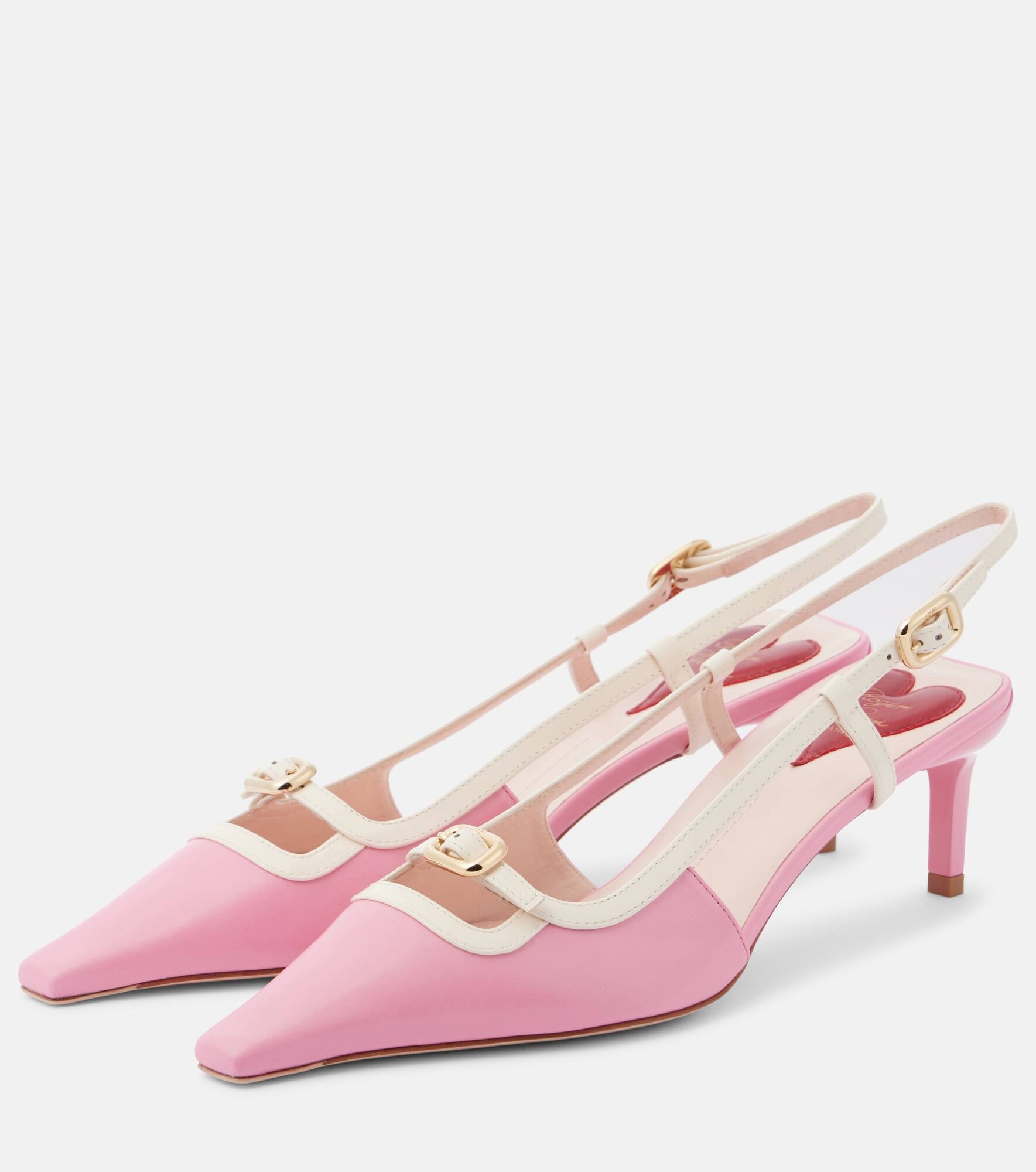 Viv' Canard leather slingback pumps - 4