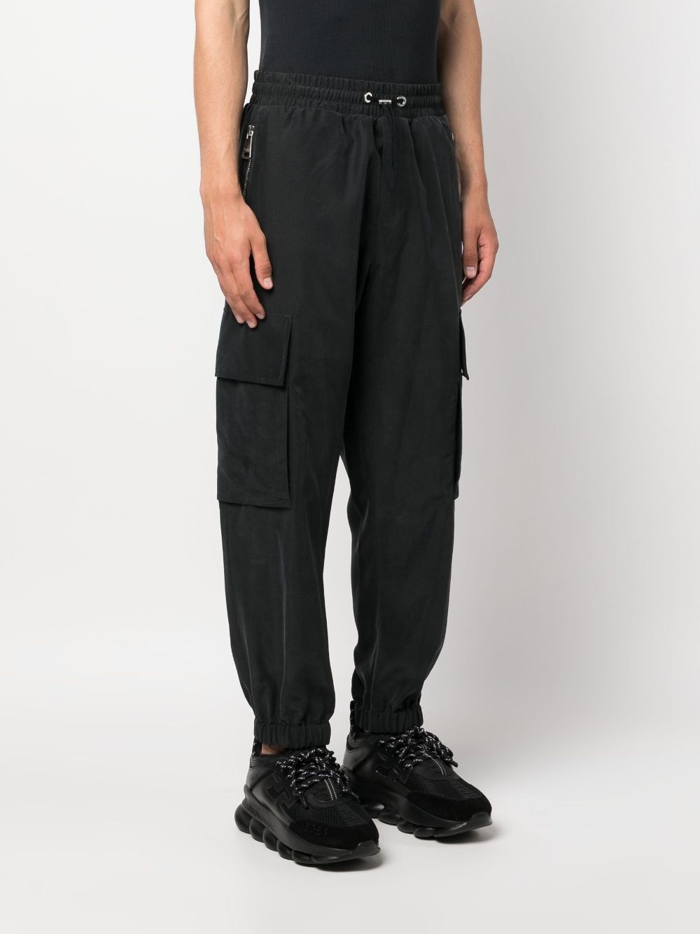 embossed-logo modal-blend cargo pants - 3