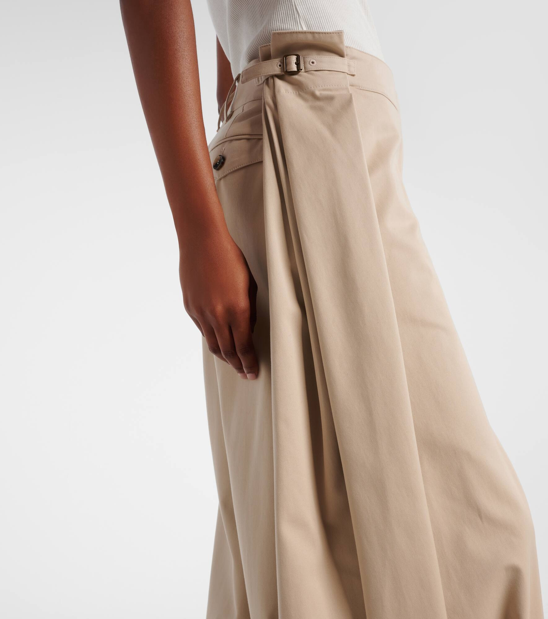 Cotton and silk twill balloon pants - 5