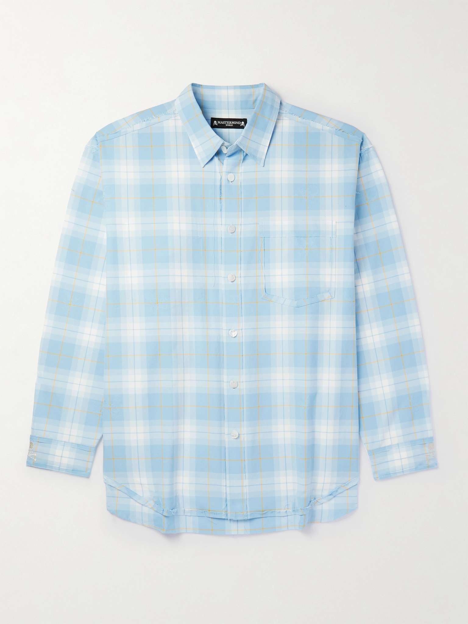 Checked Embroidered Cotton-Flannel Shirt - 1