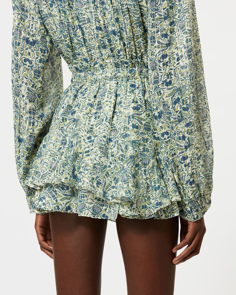 ABORELI PRINTED SILK SHORTS - 5